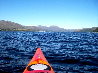 Paddling towards Lochcarron from the west