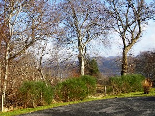 View from the sitting room south-east to the hills beyond